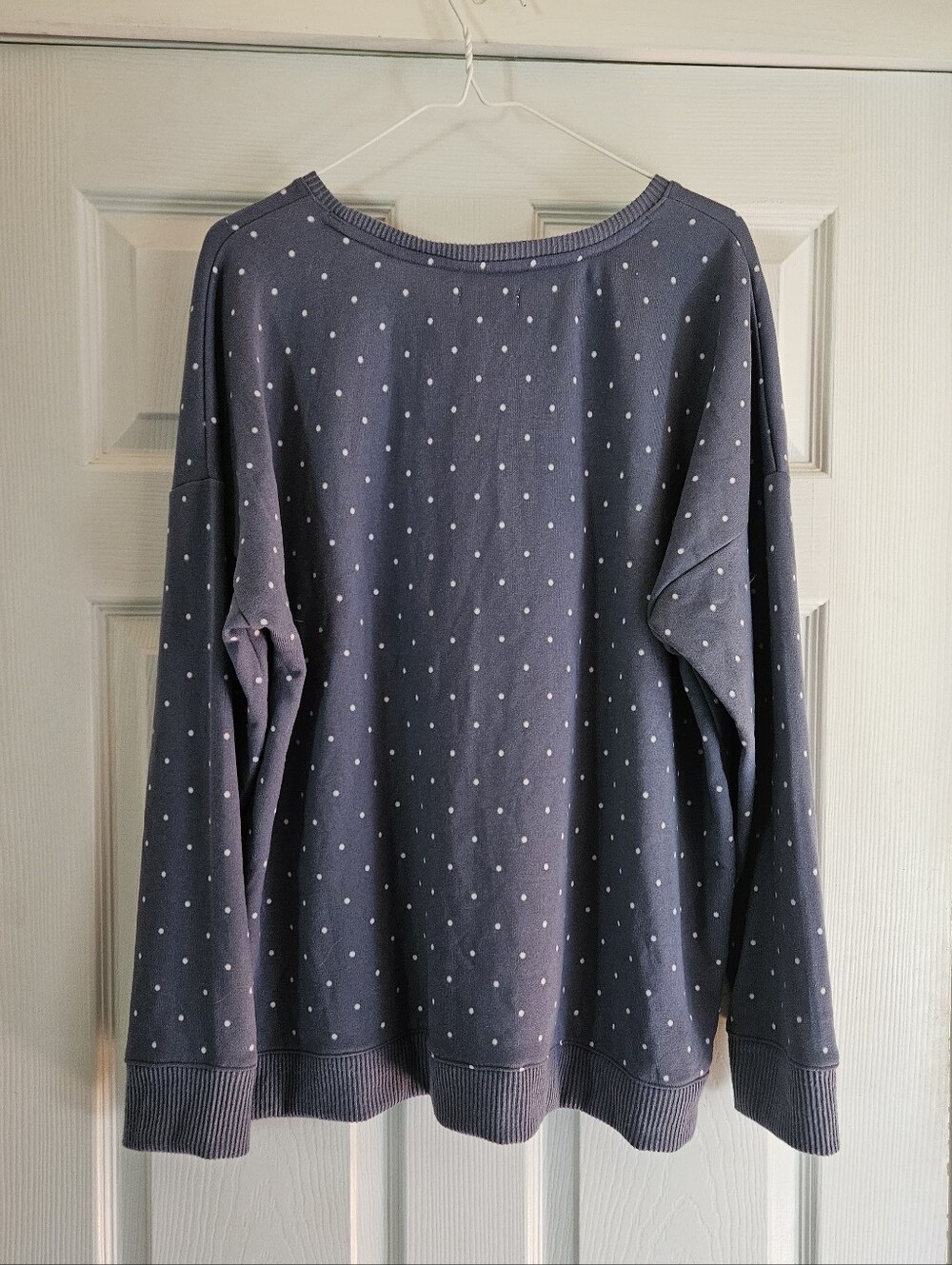 LC Lauren Conrad Cozy Blue Polka Dot Cat Sleep Lounge Set 2X - Picture 5 of 5